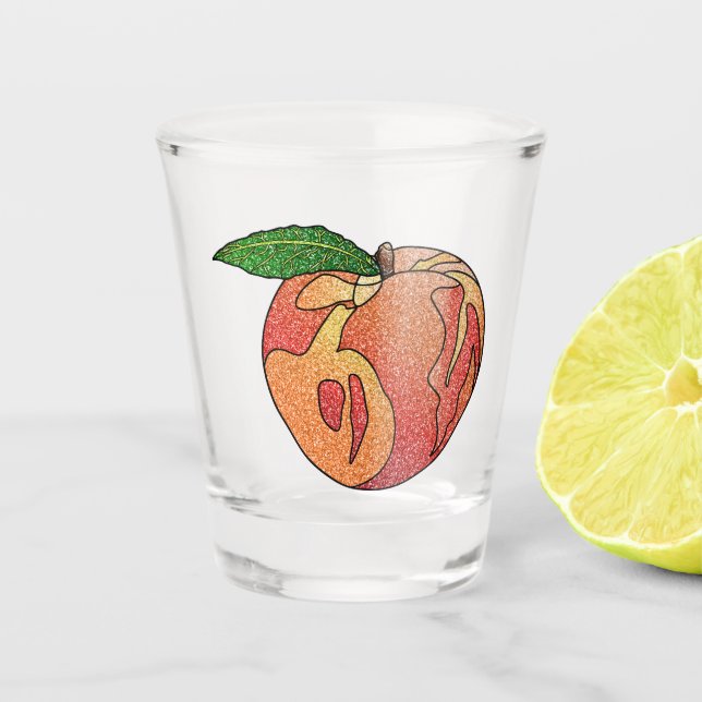 Vaso De Chupito Purpurina Peach (Anverso)