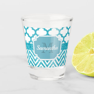 Vaso De Chupito Purpurina Quatrefoil