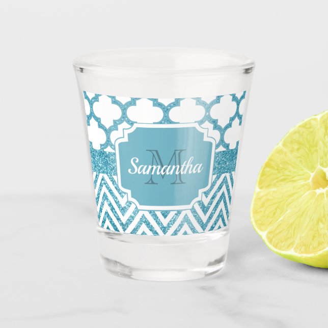 Vaso De Chupito Purpurina Quatrefoil (Anverso)