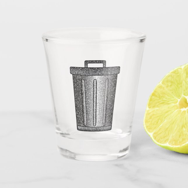 Vaso De Chupito Purpurina Trash Can (Anverso)