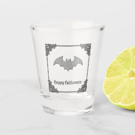Vaso De Chupito Purpurinoso Bat Halloween