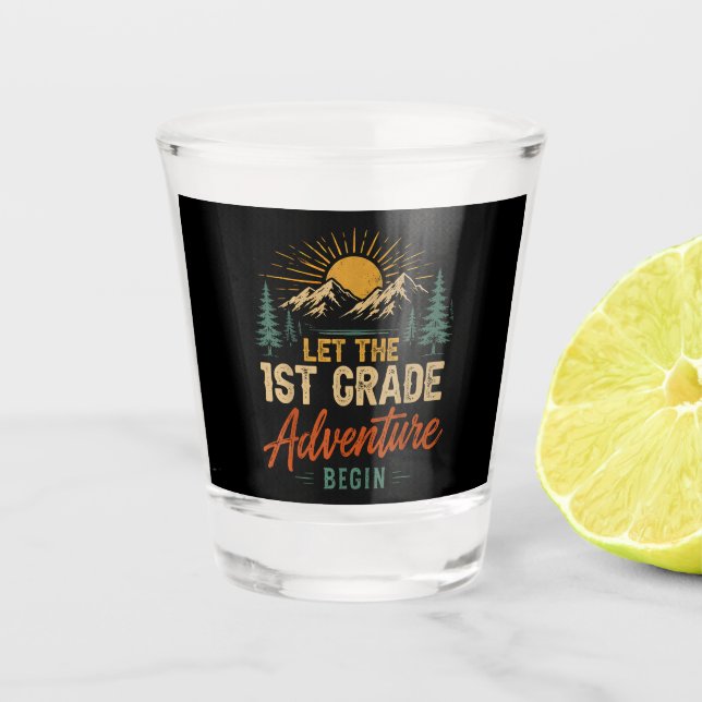 Vaso De Chupito Que comience la aventura de 1er grado (Anverso)