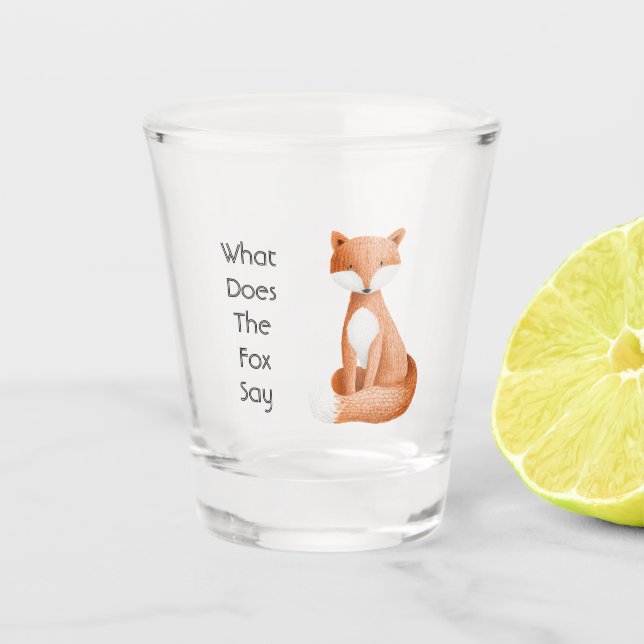 Vaso De Chupito ¿Qué dice el zorro? (Anverso)