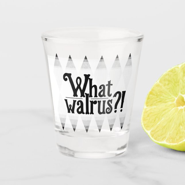 Vaso De Chupito ¿QUÉ MORSA?! Soltera argyle diamante (Anverso)