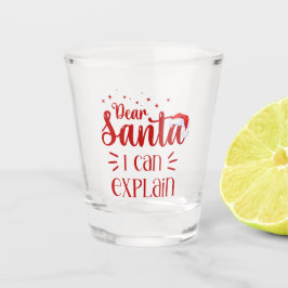 Vaso De Chupito Querido Santa I puedo explicar la tipografía de lo