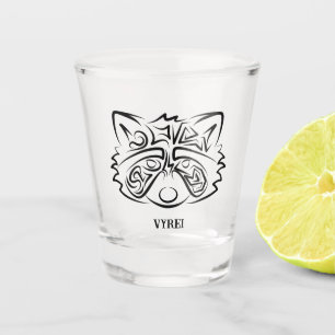 Vaso De Chupito Racco tribal blanco y negro