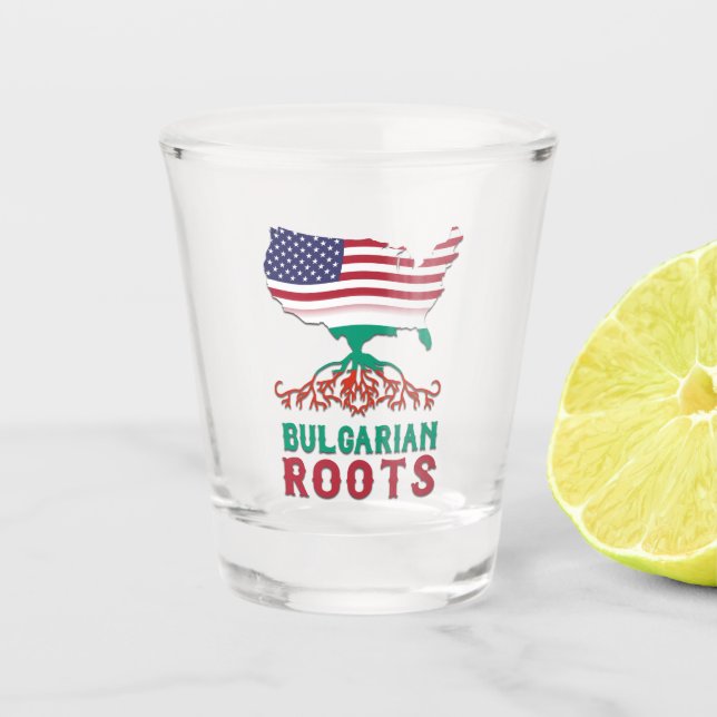 Vaso De Chupito Raíces búlgaras norteamericanas (Anverso)