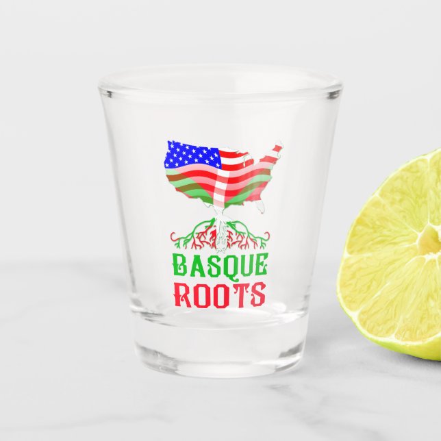Vaso De Chupito Raíces vascas norteamericanas (Anverso)