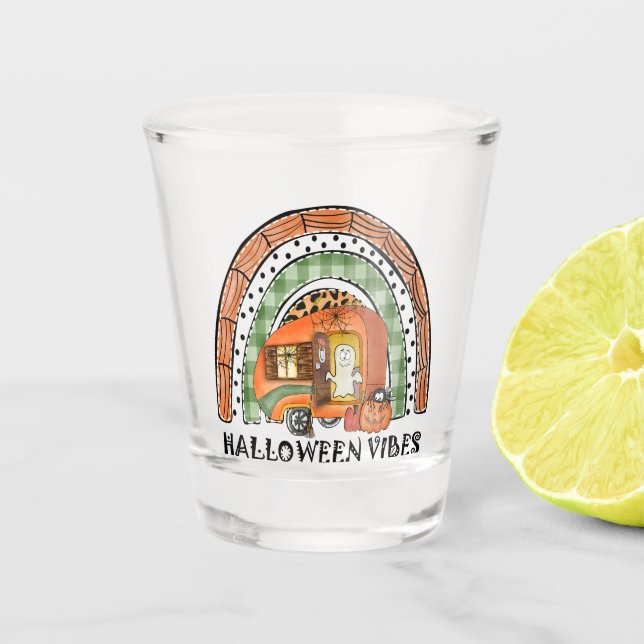 Vaso De Chupito Rainbow Halloween Vibes Camper/ Trailer (Anverso)