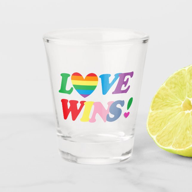 Vaso De Chupito Rainbow Love Wins LGBT (Anverso)