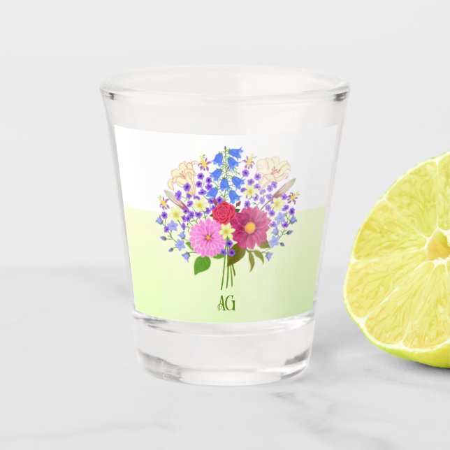 Vaso De Chupito Ramo de flores amarillo (Anverso)