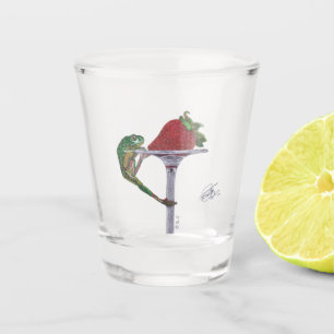 VASO DE CHUPITO RANA ATRAPANDO UN FRESÓN
