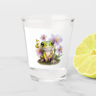 Vaso De Chupito Rana dulce en flores