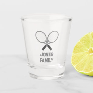 Vaso De Chupito Raspas de tenis y reunión familiar de nombres