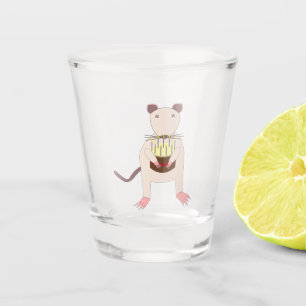 Vaso De Chupito Rata siamesa con pastel de cumpleaños