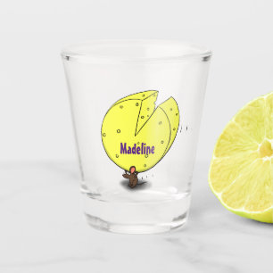 Vaso De Chupito Ratón blanco con ilustracion personalizado de ques