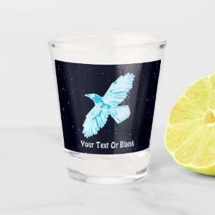 Vaso De Chupito Raven Azul Sobre Las Estrellas