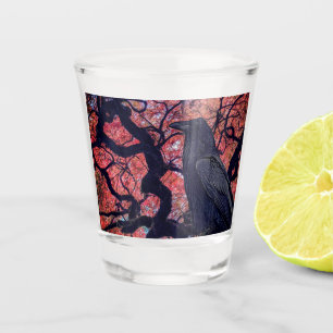 Vaso De Chupito Raven negro y arce japonés brillante