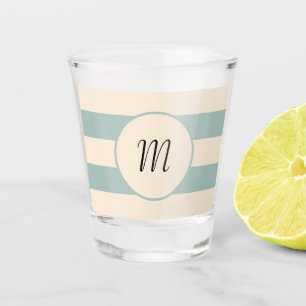 Vaso De Chupito Rayas blancas opales y antiguas