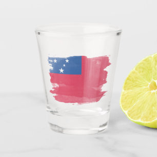 Vaso De Chupito Razo del pincel de la bandera de Samoa, bandera na