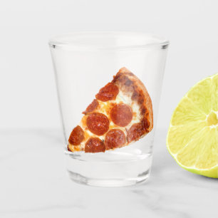 Vaso De Chupito Rebanada de pizza de pepperoni clásica de Slippery