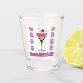 Vaso De Chupito Receta de Cóctel Martini Cherries Jubilee Arte