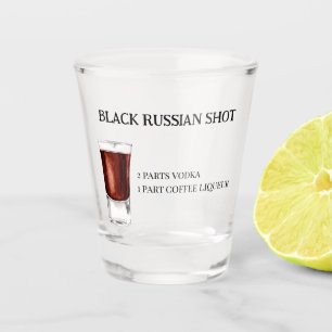Vaso De Chupito Receta de disparo fiesta ruso negro