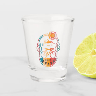 Vaso De Chupito Recorrido de ciclismo Retro Omaha