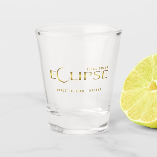 Vaso De Chupito Recuerdo conmemorativo de eclipse celestial Island (Anverso)