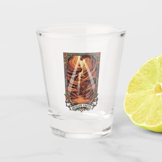 Vaso De Chupito Recuerdo de Antelope Canyon (Anverso)