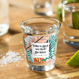 Vaso De Chupito Recuerdo de boda de playa tropical para tomar un c