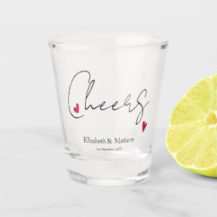 Vaso De Chupito Recuerdo de boda personalizado Cheers