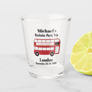 Vaso De Chupito Recuerdo de Despedida de Soltero Autobús Rojo de L