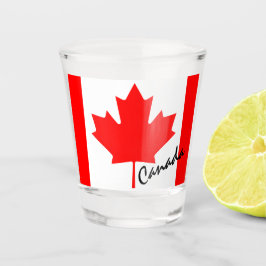 Vaso De Chupito Recuerdo de la bandera de Canadá Hoja de arce cana