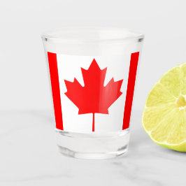 Vaso De Chupito Recuerdo de la bandera de Canadá Hoja de arce cana