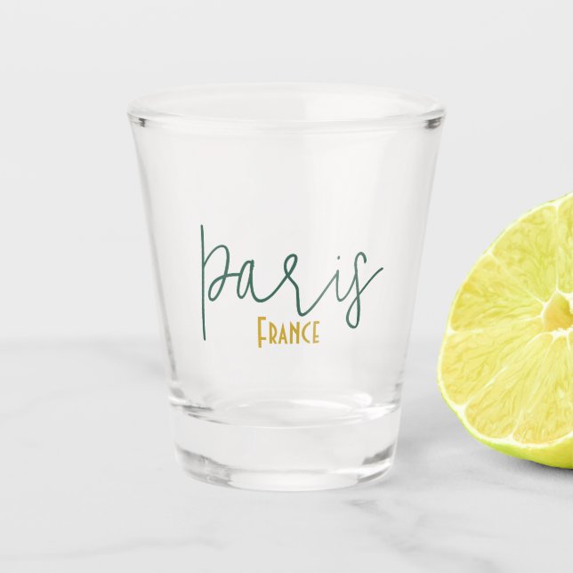 Vaso De Chupito Recuerdo de París, Francia (Anverso)