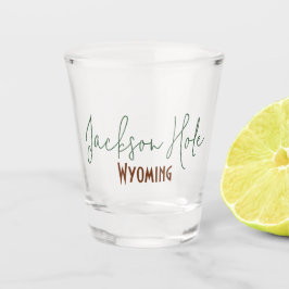 Vaso De Chupito Recuerdo de viaje a Jackson Hole, Wyoming