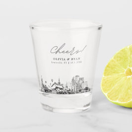 Vaso De Chupito Recuerdo personalizado de boda de Louisville Cheer