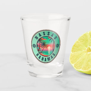 Vaso De Chupito Recuerdos de viajes retro de Nassau Bahamas de los