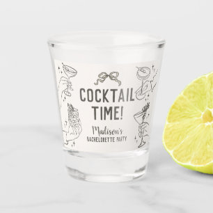 Vaso De Chupito Recuerdos Retro de Despedida de Soltera en Beige p