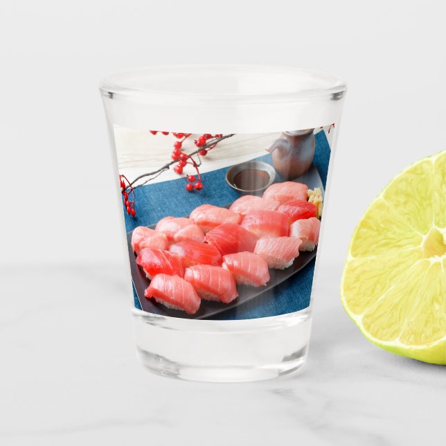 Vaso De Chupito Red Delight – Tuna Sushi Glass by SUSHIMI (Anverso)