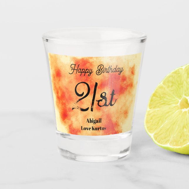Vaso De Chupito Red Star Cluster 21st Shot Glass (Anverso)