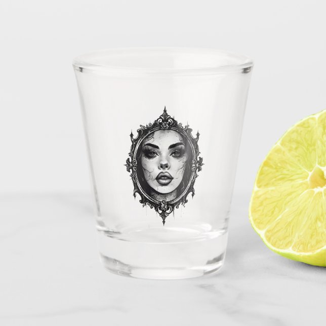 Vaso De Chupito Reflejo Agrietado (Anverso)