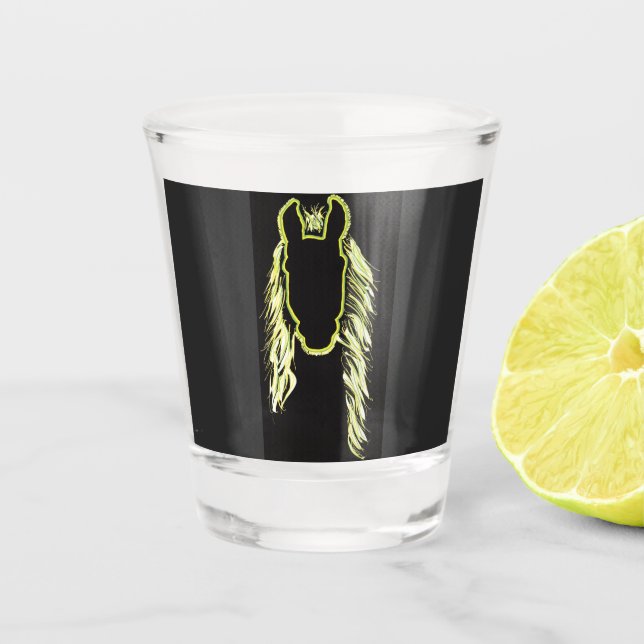 Vaso De Chupito Reflexiones soleadas de un caballo (Anverso)