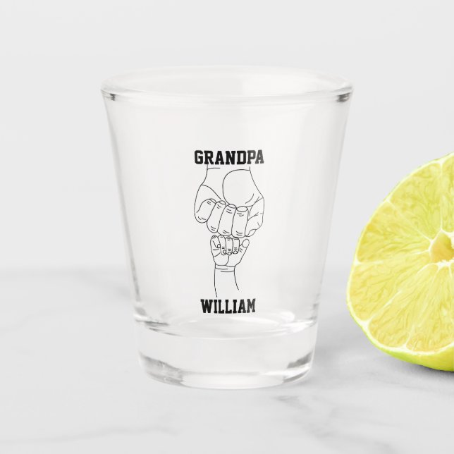 Vaso De Chupito Regalo de abuelo personalizado para abuelo (Anverso)