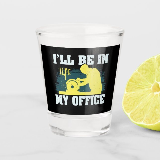 Vaso De Chupito Regalo de carpintero de madera (Anverso)