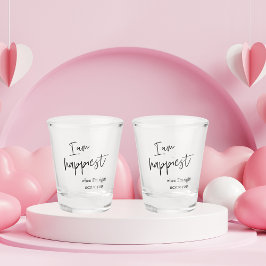 Vaso De Chupito Regalo de citas negras románticas de moda