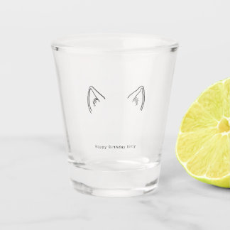Vaso De Chupito Regalo de cumpleaños, feliz cumpleaños gatito, reg