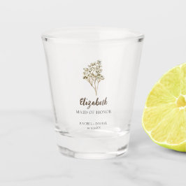 Vaso De Chupito Regalo de Dama de Honor Elegante Hierba de Pampas 