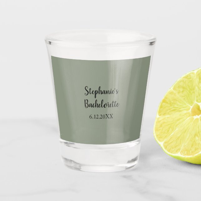 Vaso De Chupito Regalo de Favor de Nombre de Despedida de Soltera  (Anverso)